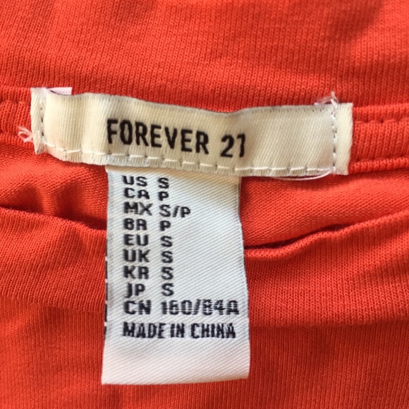 Forever 21 graphic tee red orange size S EUC - Picture 5 of 6